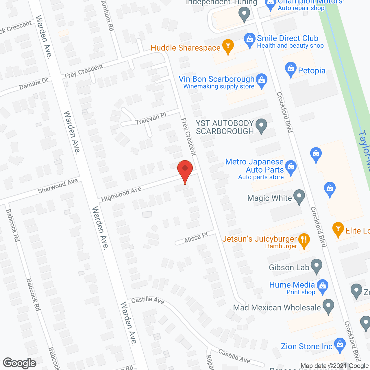 Scarborough Manor in google map