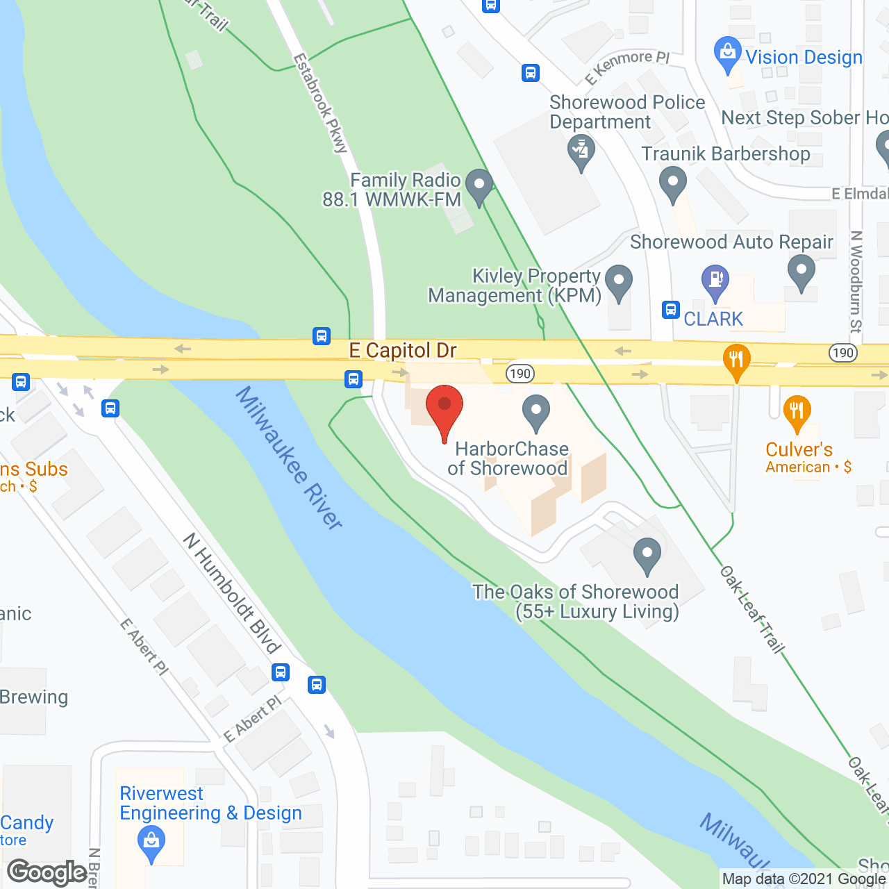 HarborChase of Shorewood in google map