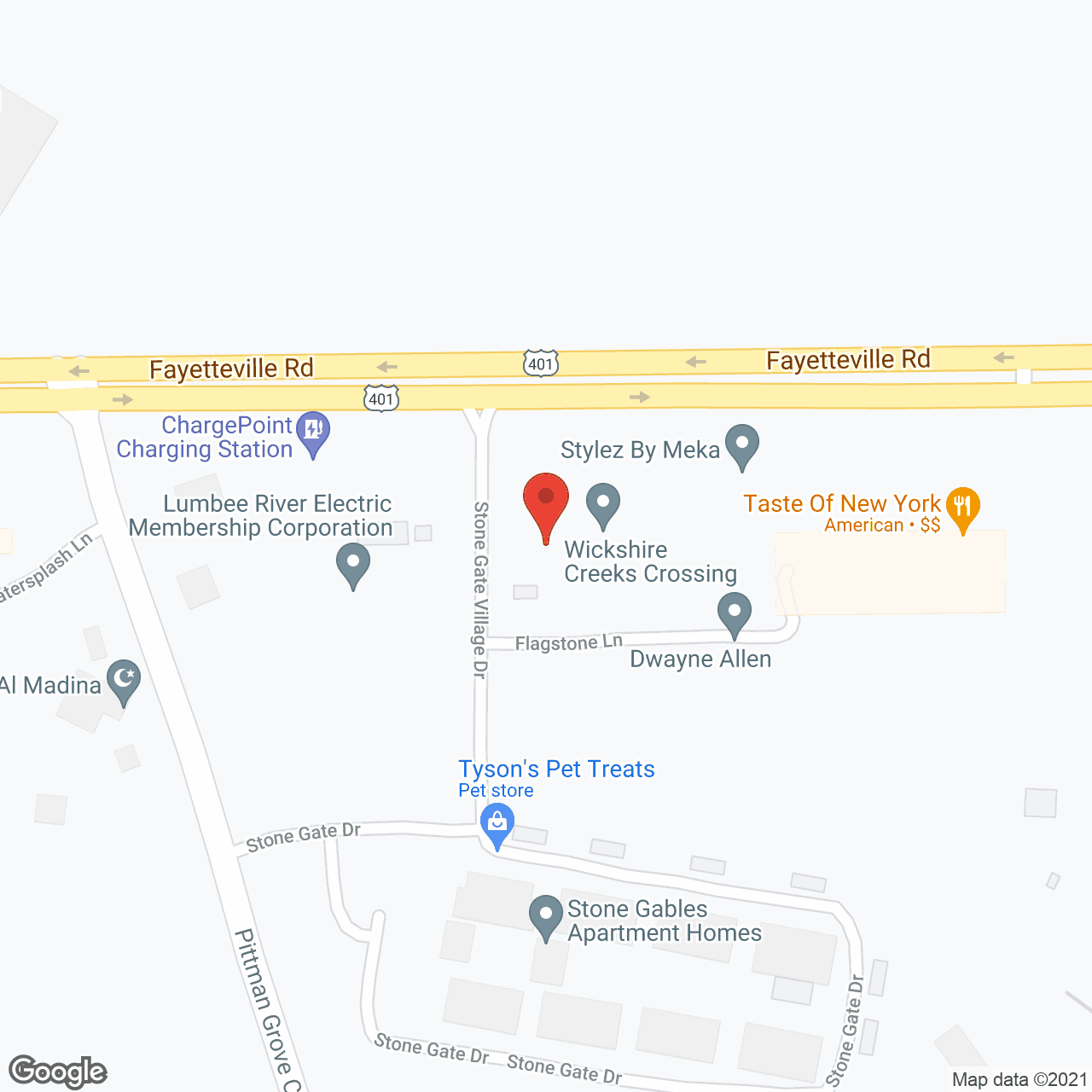 Wickshire Creeks Crossing in google map