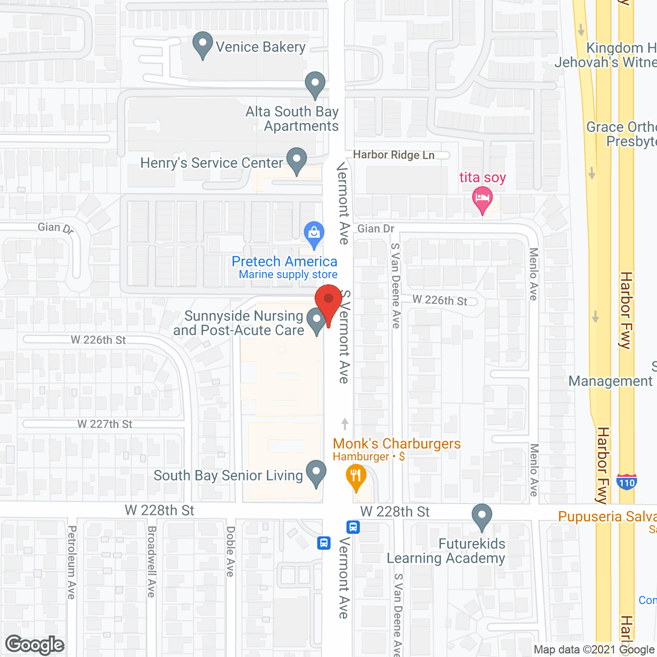 Sunnyside Nursing Ctr in google map