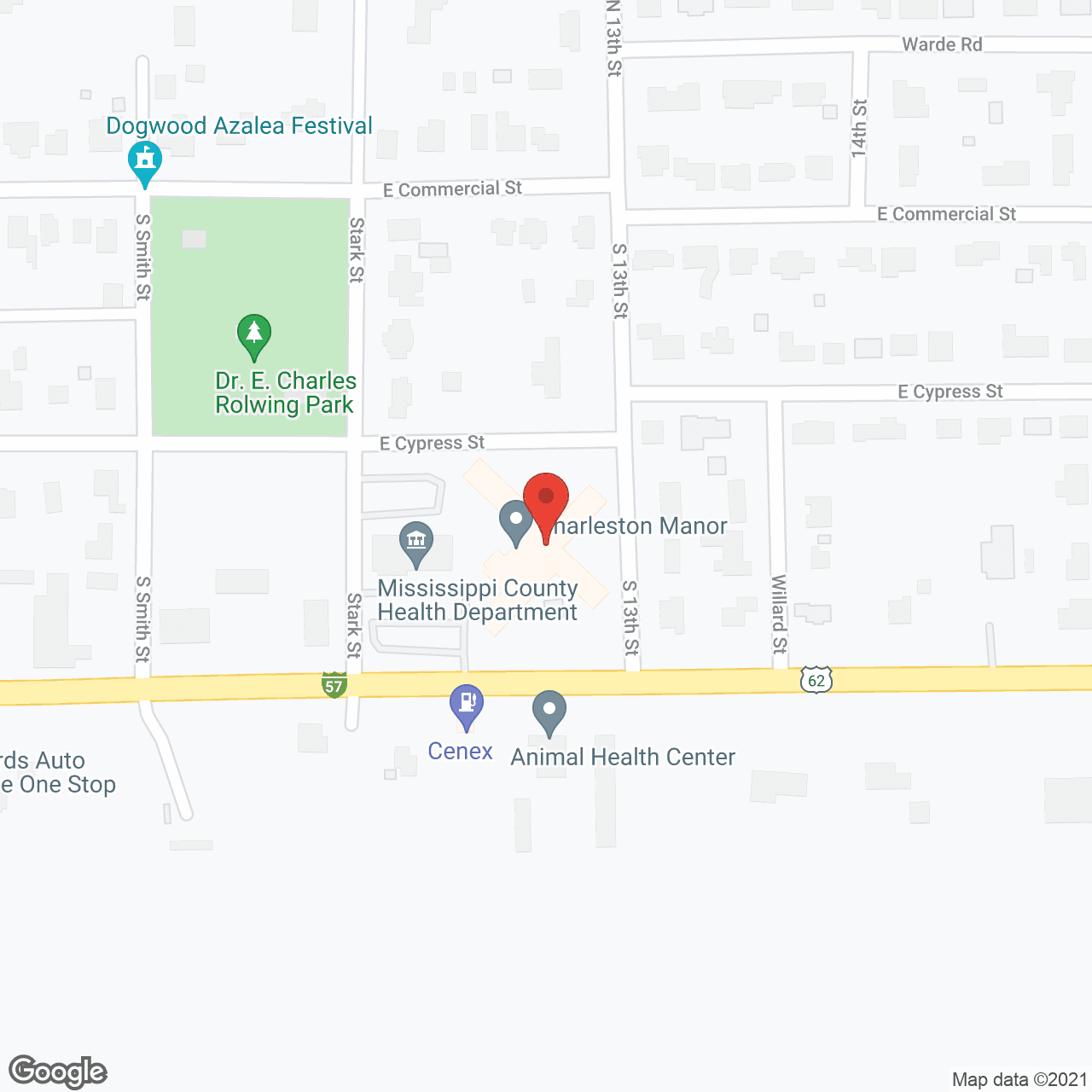 Charleston Manor in google map