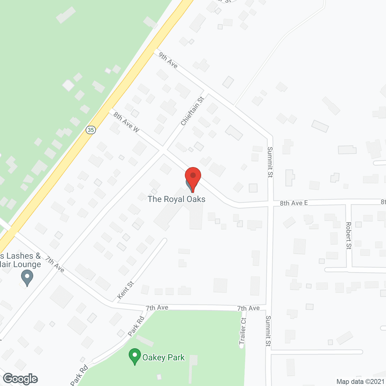 Evergreen Senior Living in google map