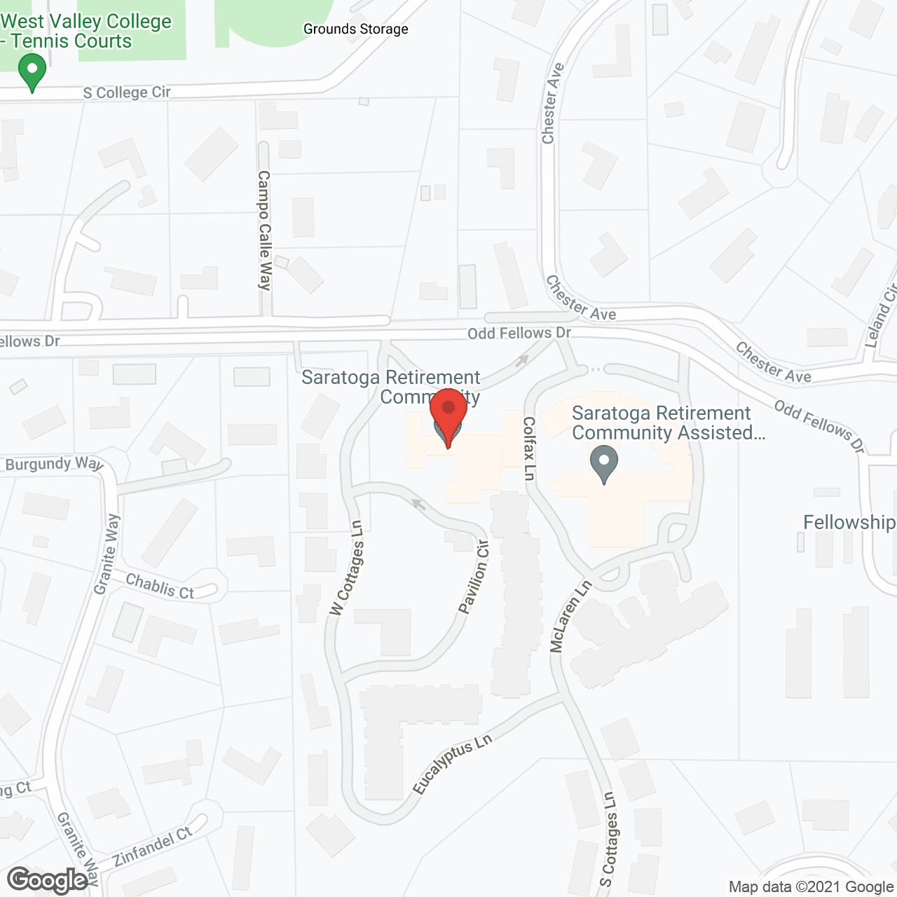 Saratoga Retirement Community California Villa Assisted Living and Memory Support in google map
