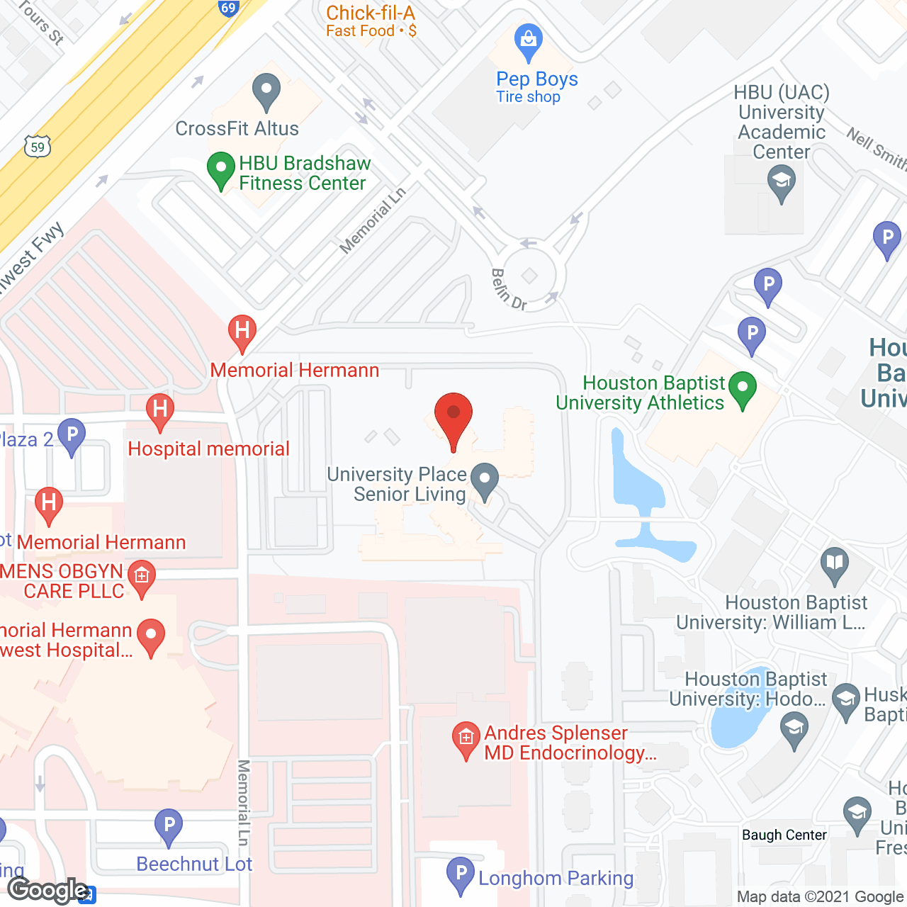 University Place in google map
