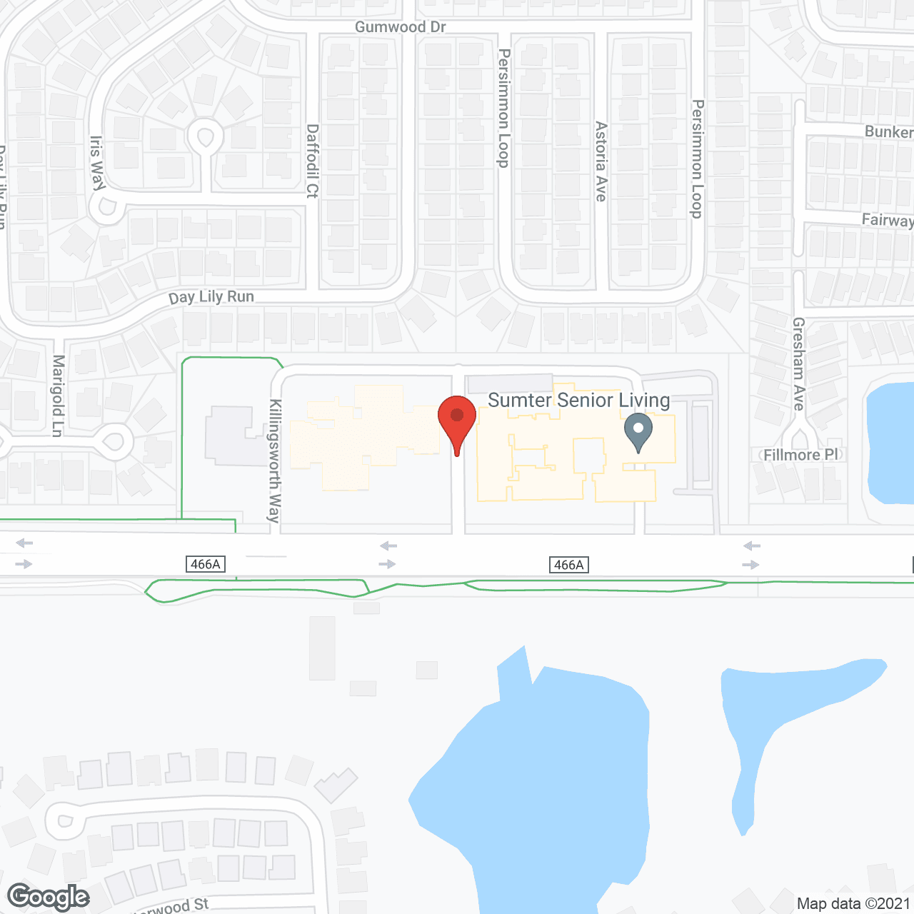 Sumter Place in the Villages in google map