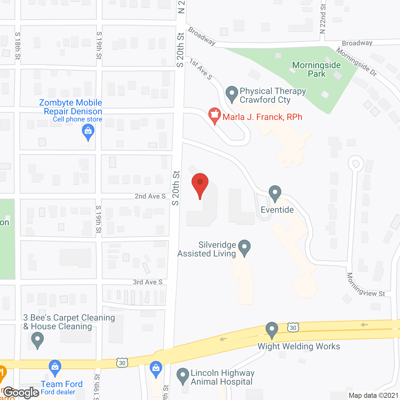 Silveridge Assisted Living in google map