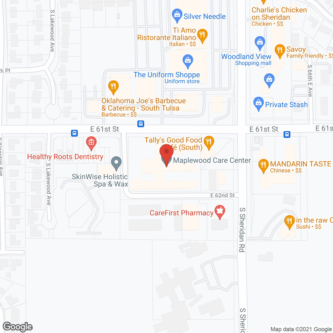 Maplewood Care Center in google map