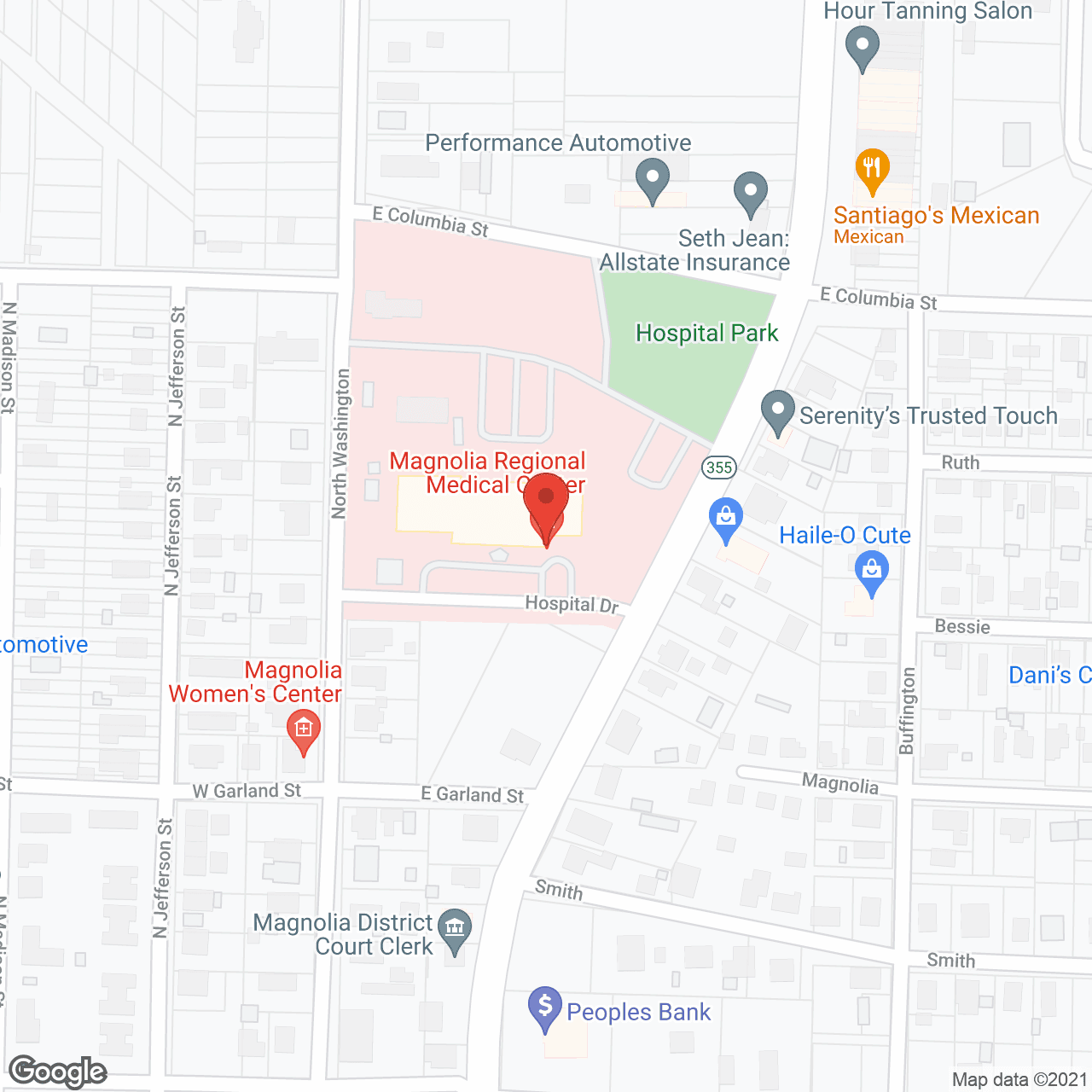 Magnolia Hospital in google map