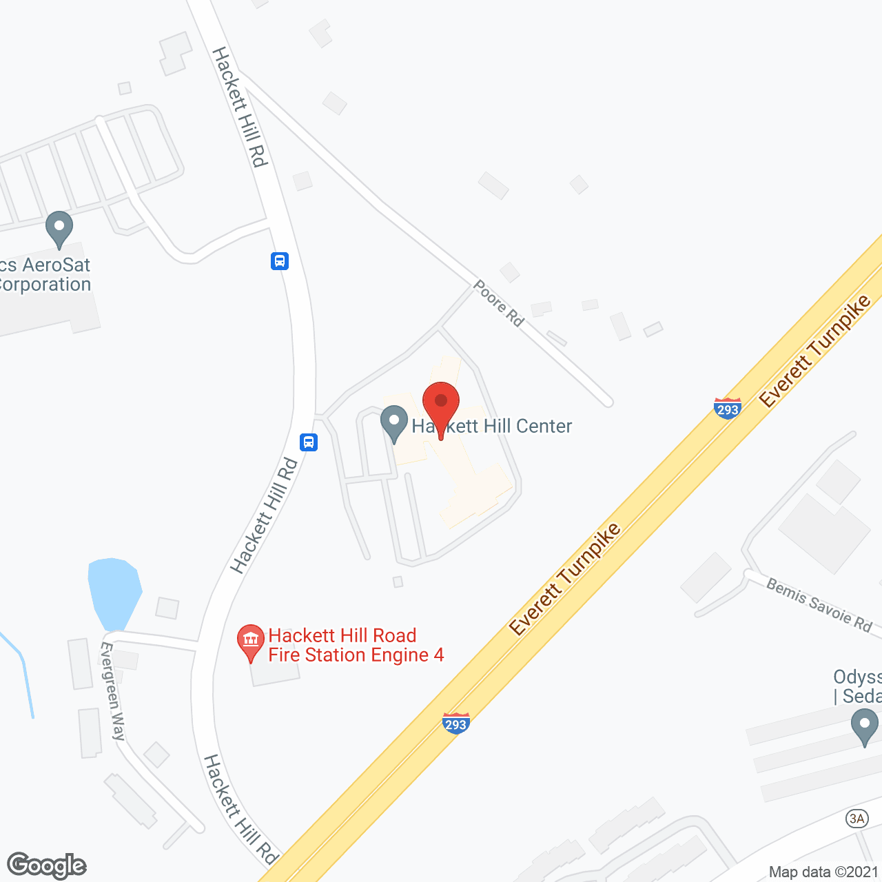 Hackett Hill Center in google map