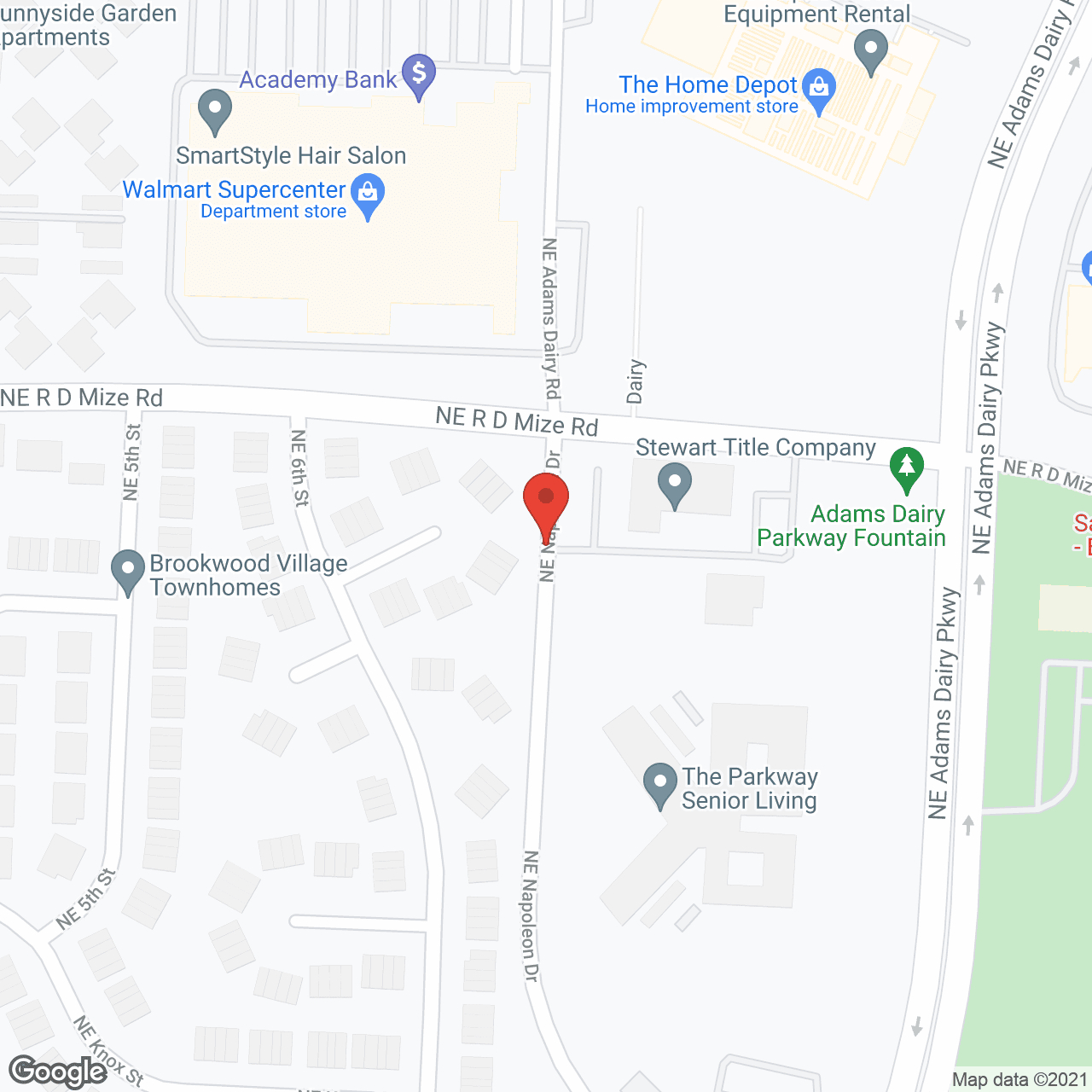 The Parkway Senior Living in google map