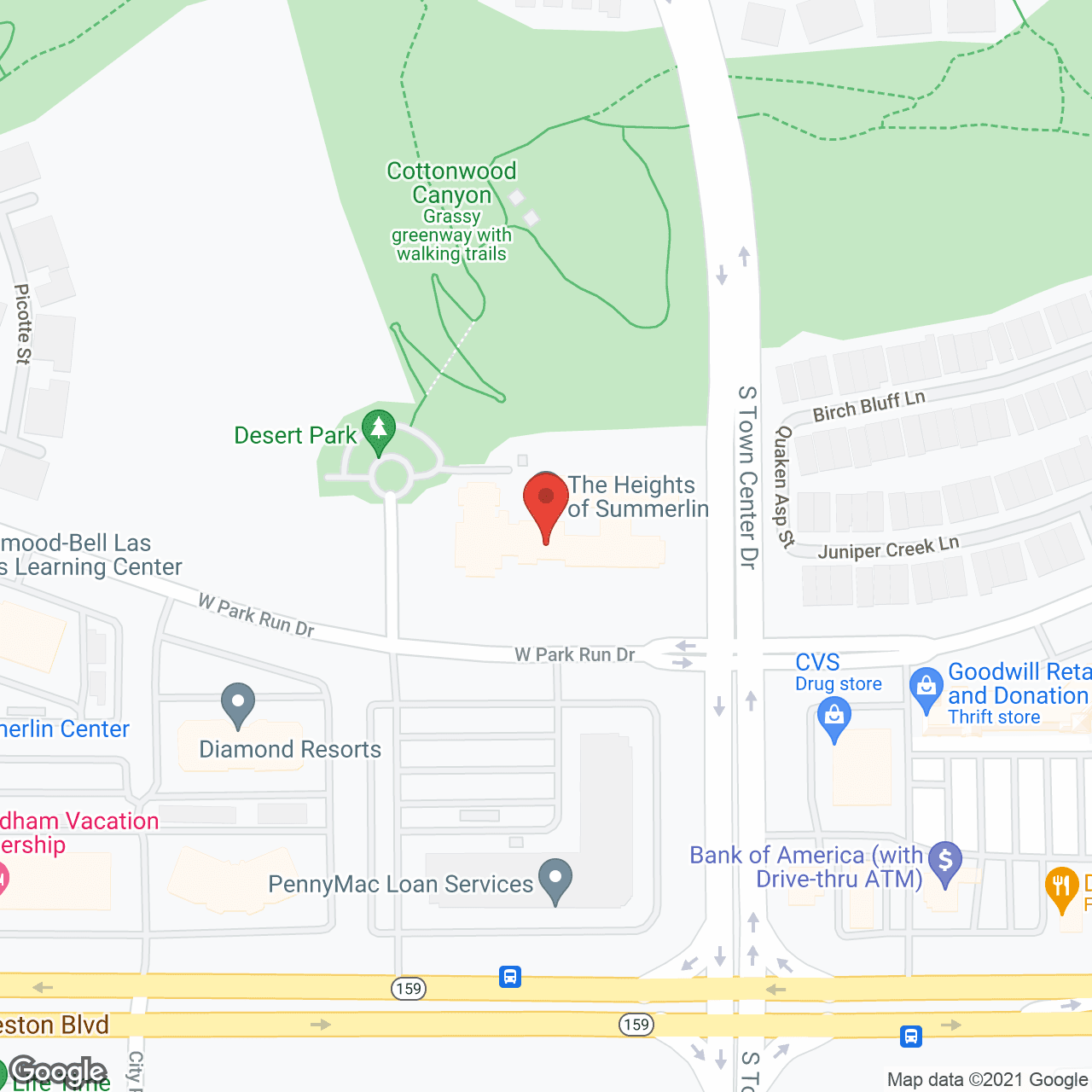 Heights Of Summerlin in google map