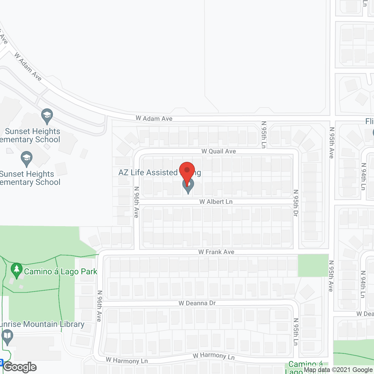AZ Life Assisted Living Home in google map