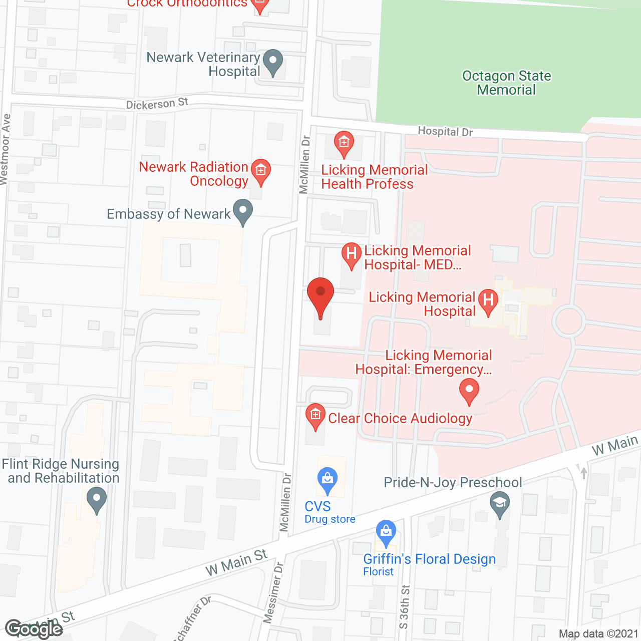 Newark Healthcare Ctr in google map
