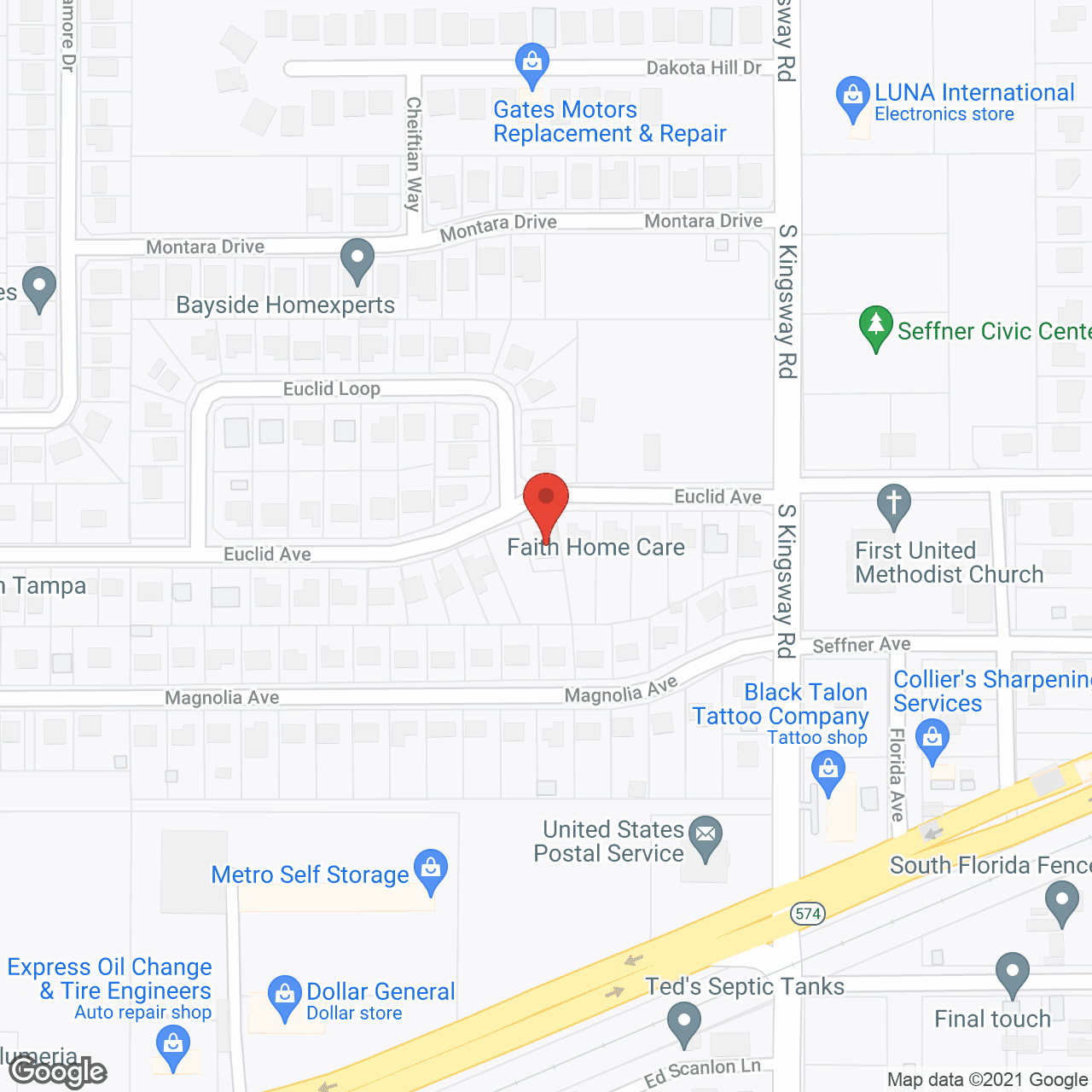 Faith Home Care in google map