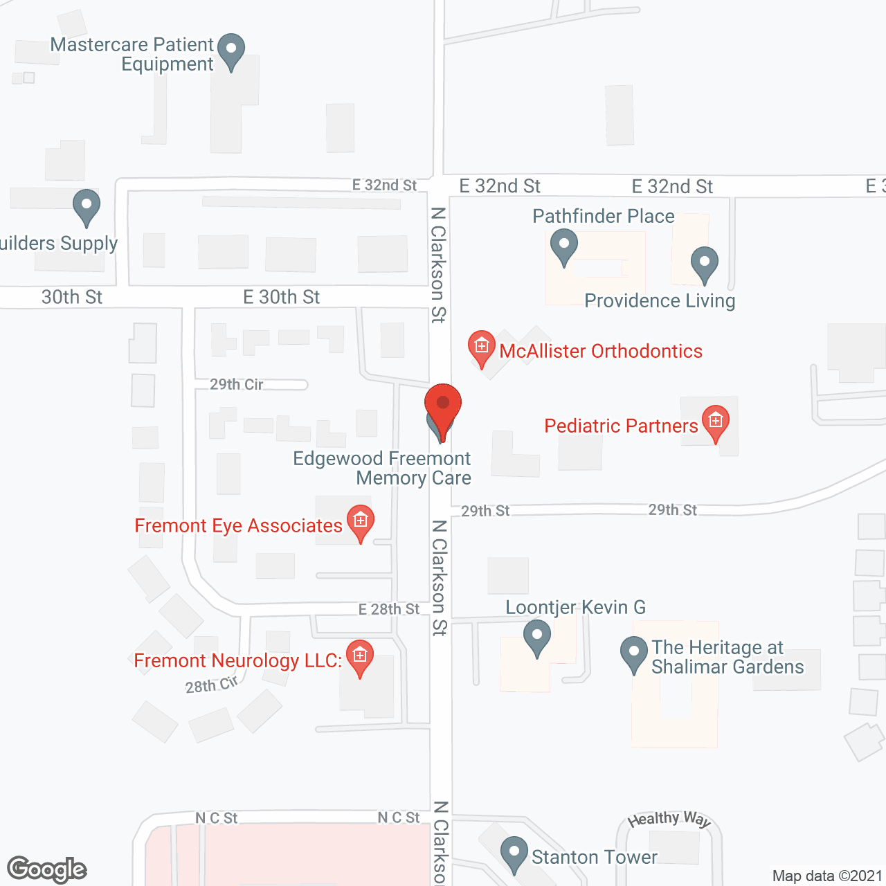 Edgewood Vista of Fremont in google map