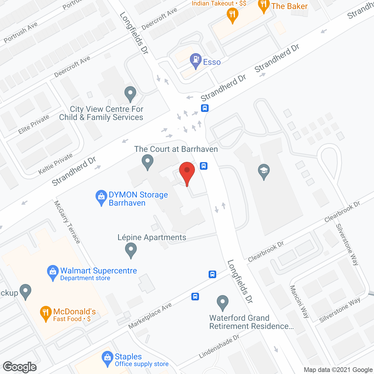 Court at Barrhaven in google map