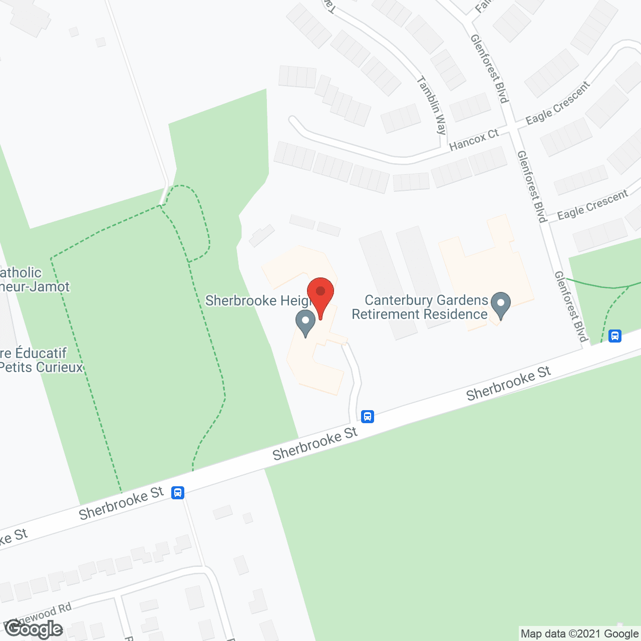 Sherbrooke Heights in google map