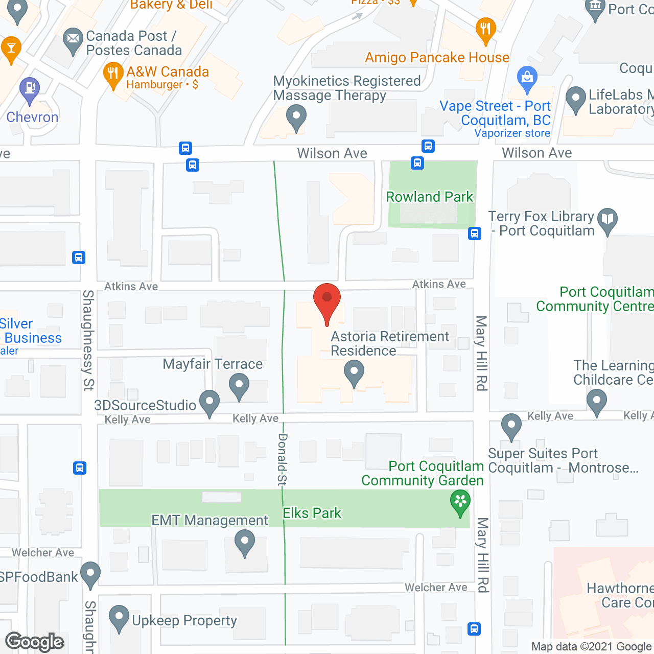 Astoria Retirement Residence in google map