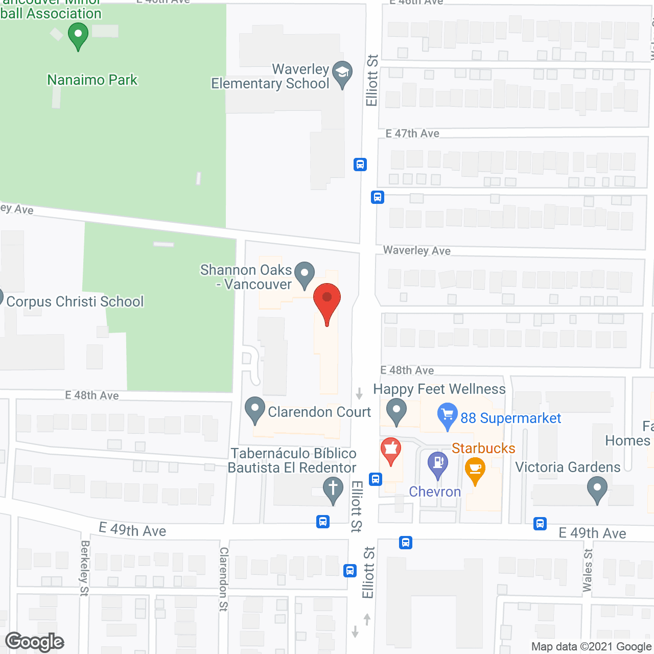 Shannon Oaks-Vancouver in google map
