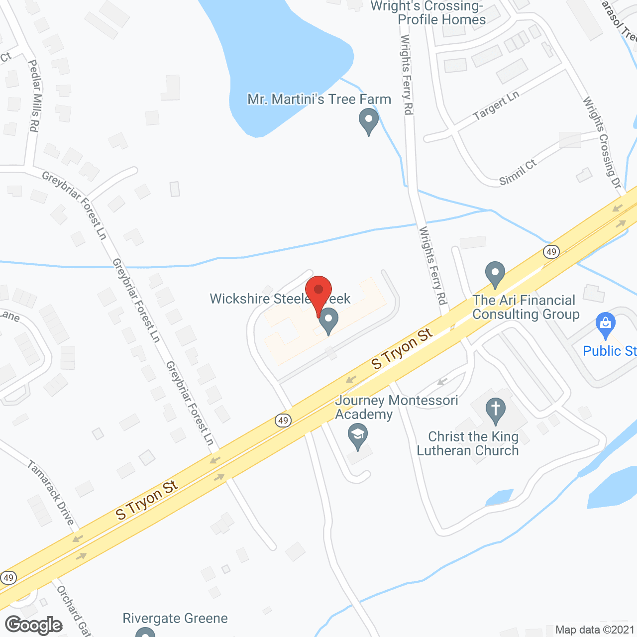 Spring Arbor of Steele Creek in google map