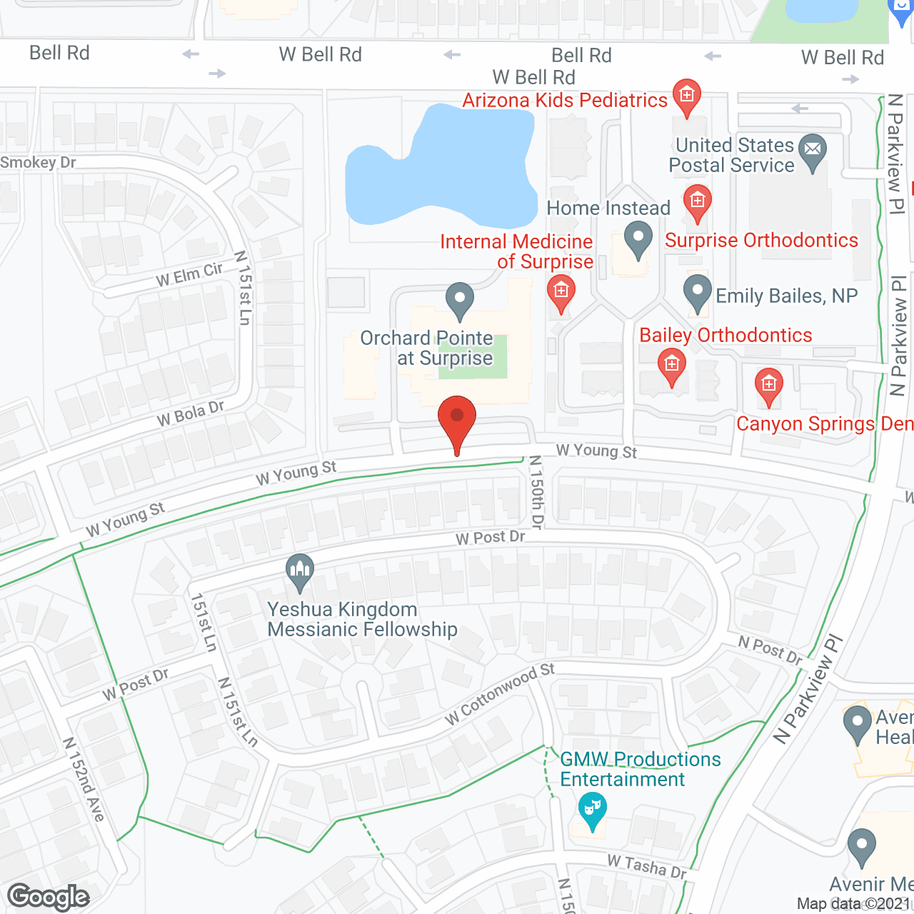 Orchard Pointe at Surprise in google map