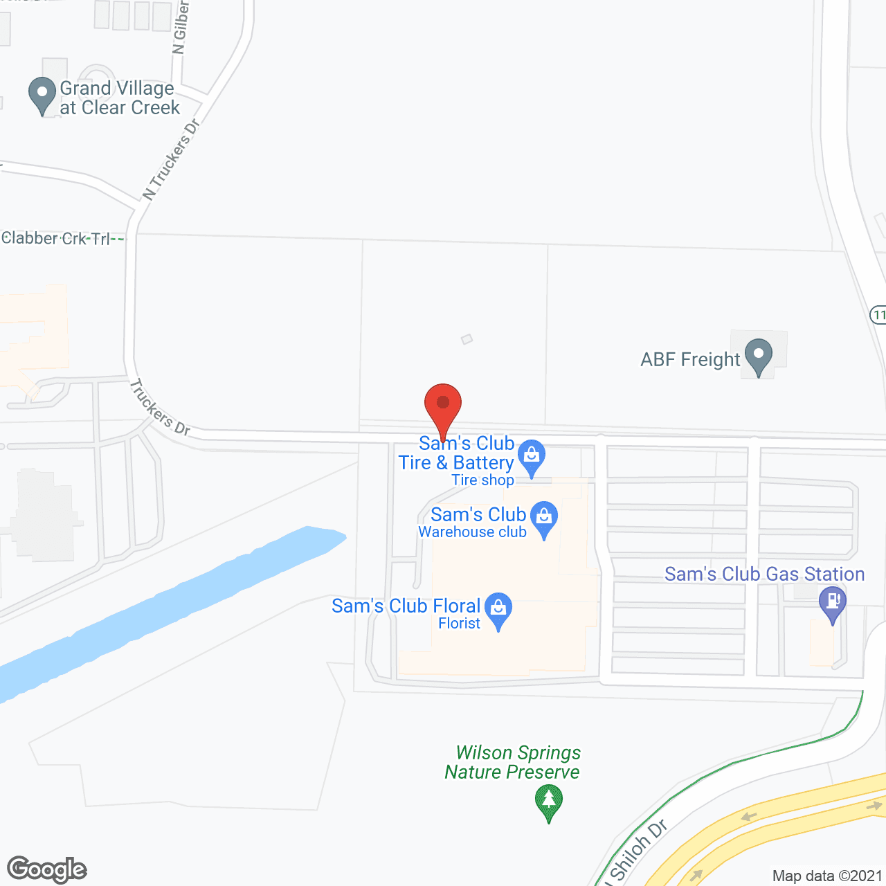 Clear Creek in google map