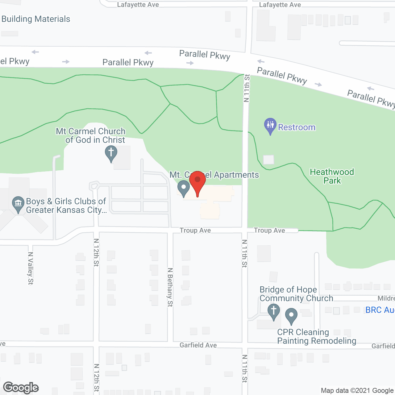 Mt. Carmel Place in google map