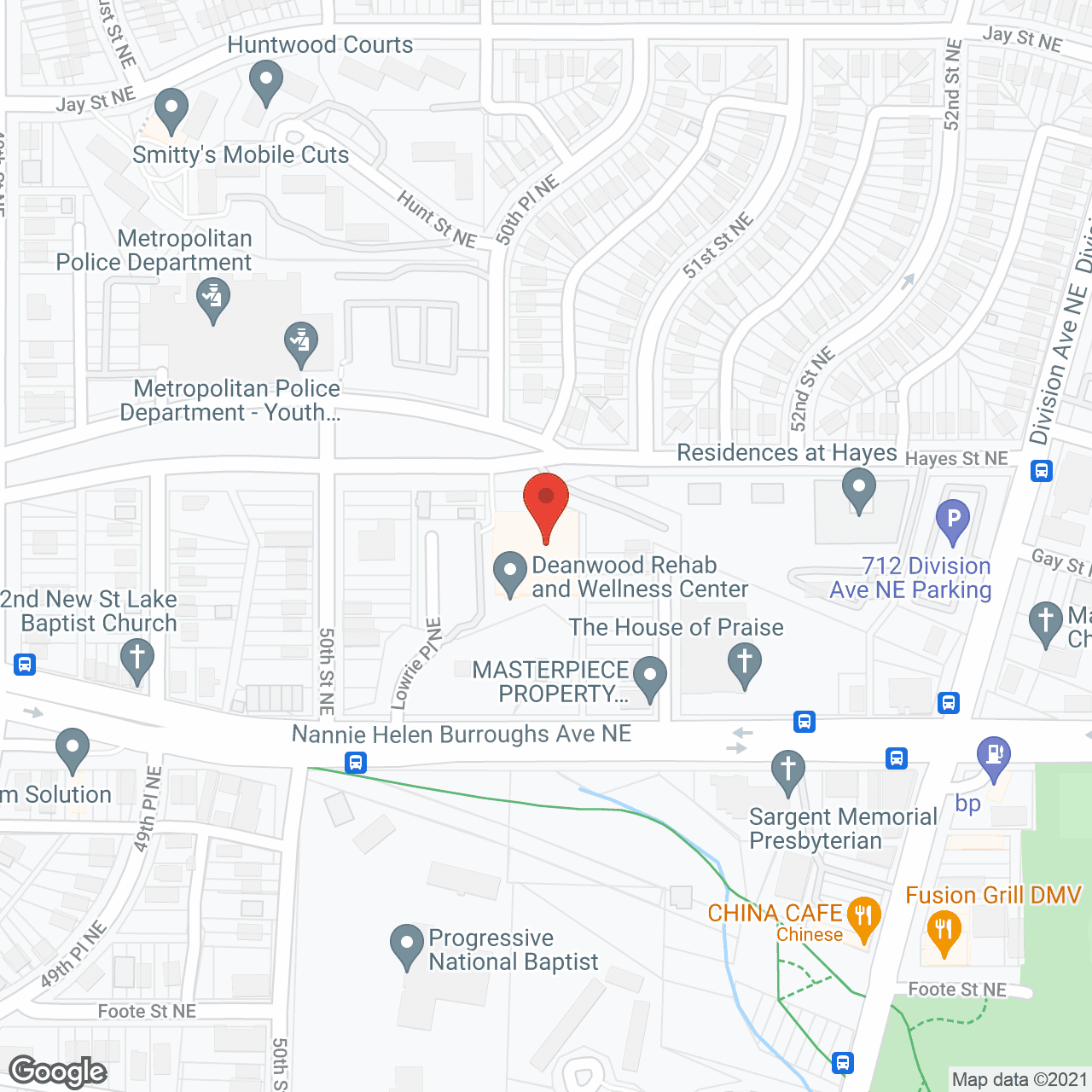 Deanwood Rehab and Wellness Center in google map