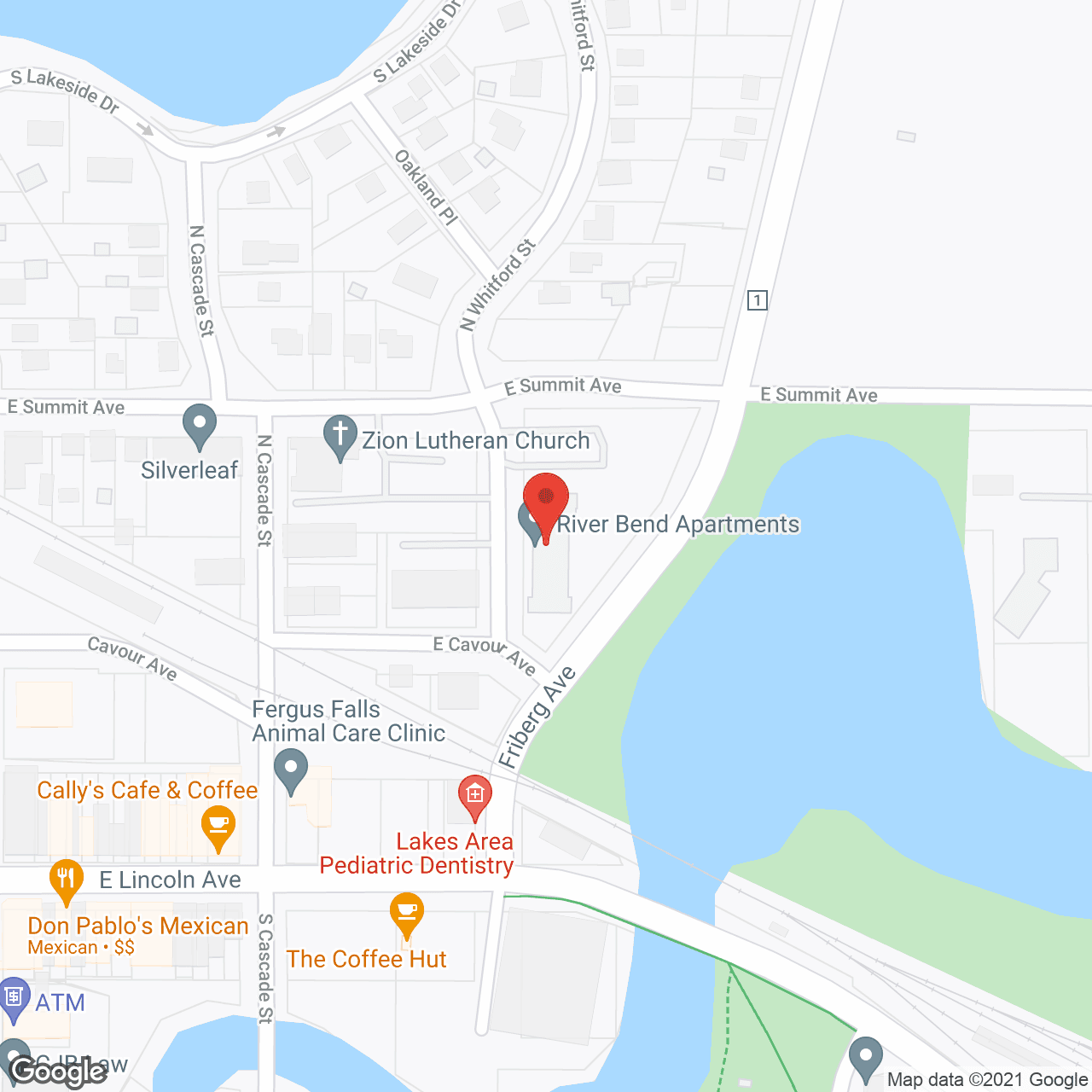 River Bend Apartments in google map