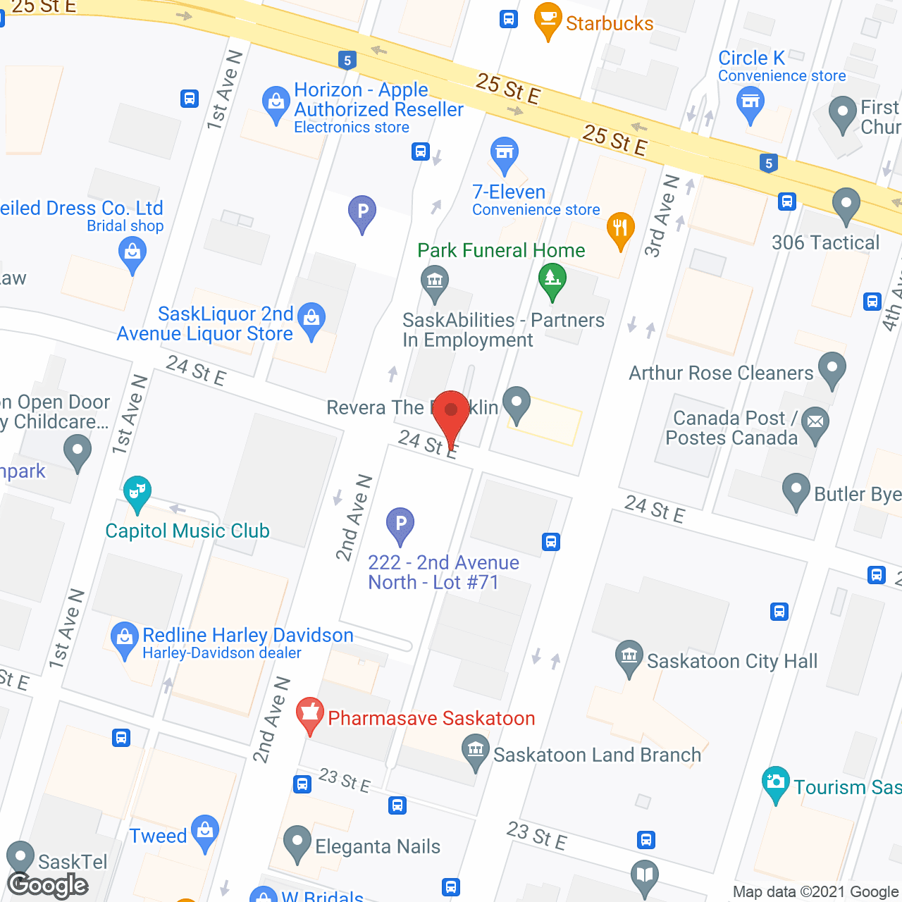 Franklin in google map