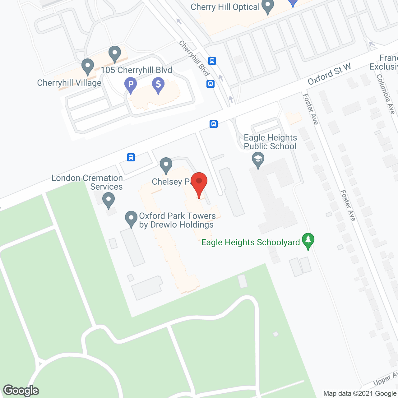 Chelsey Park Retirement Comm in google map