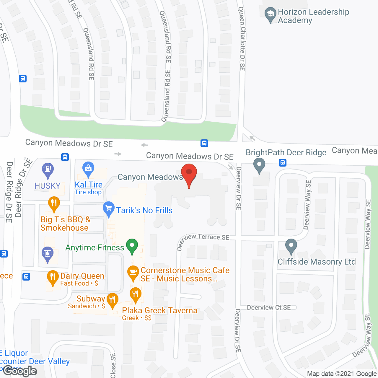 Canyon Meadows Retirement in google map