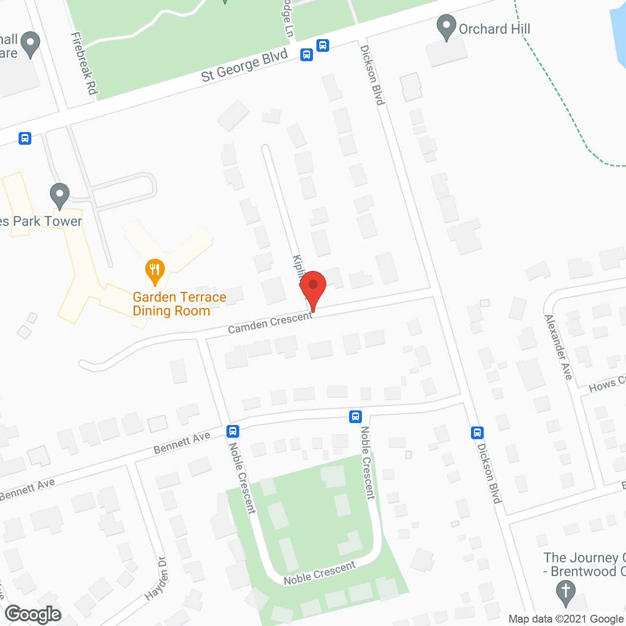 Camden Park Terrace in google map