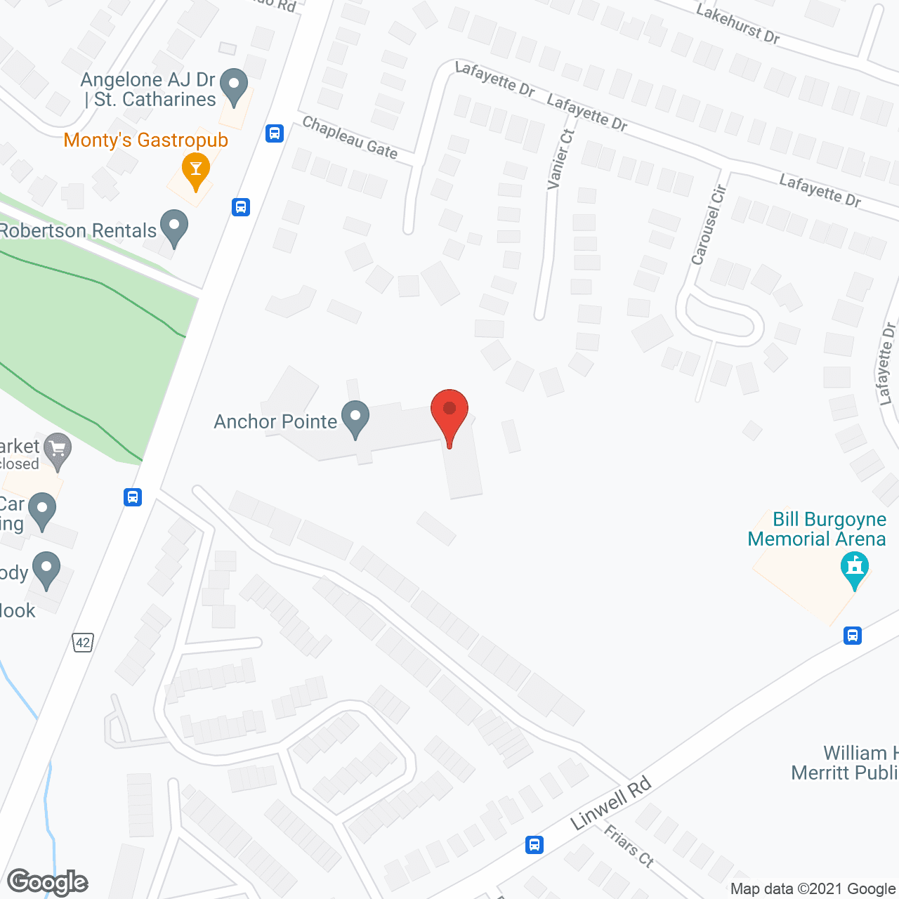 Anchor Pointe in google map