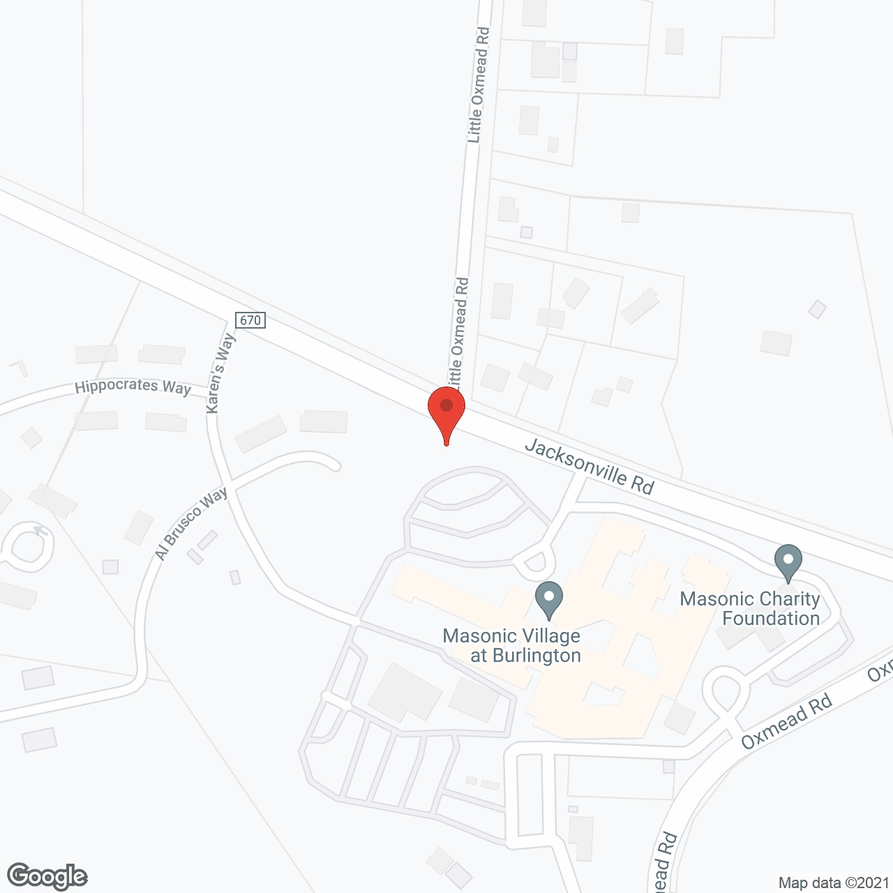 Masonic Village at Burlington in google map