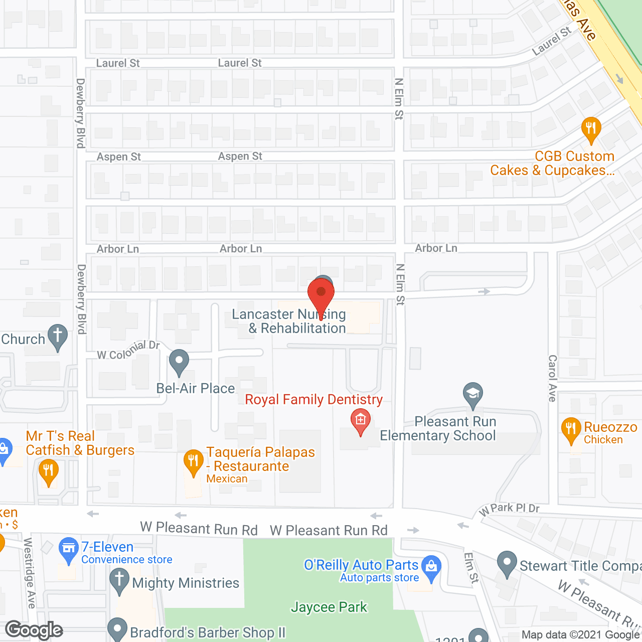 Lancaster Health & Rehab Ctr in google map