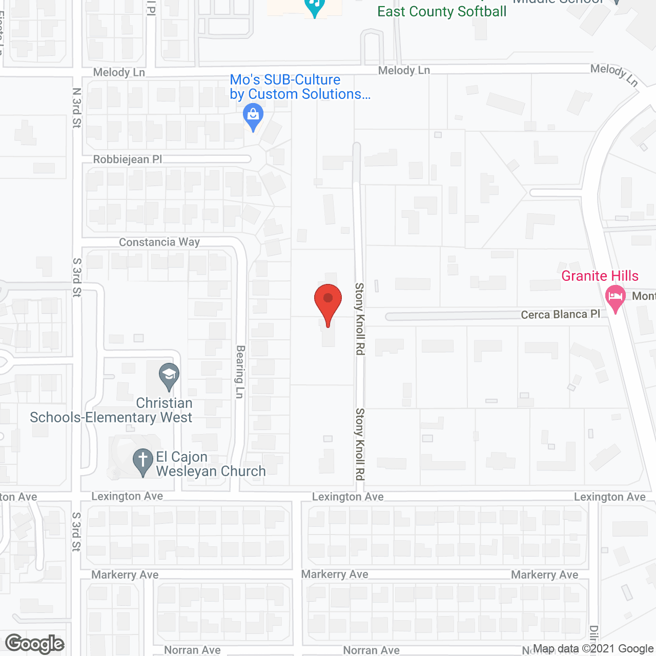 Rancho Stony Knoll in google map