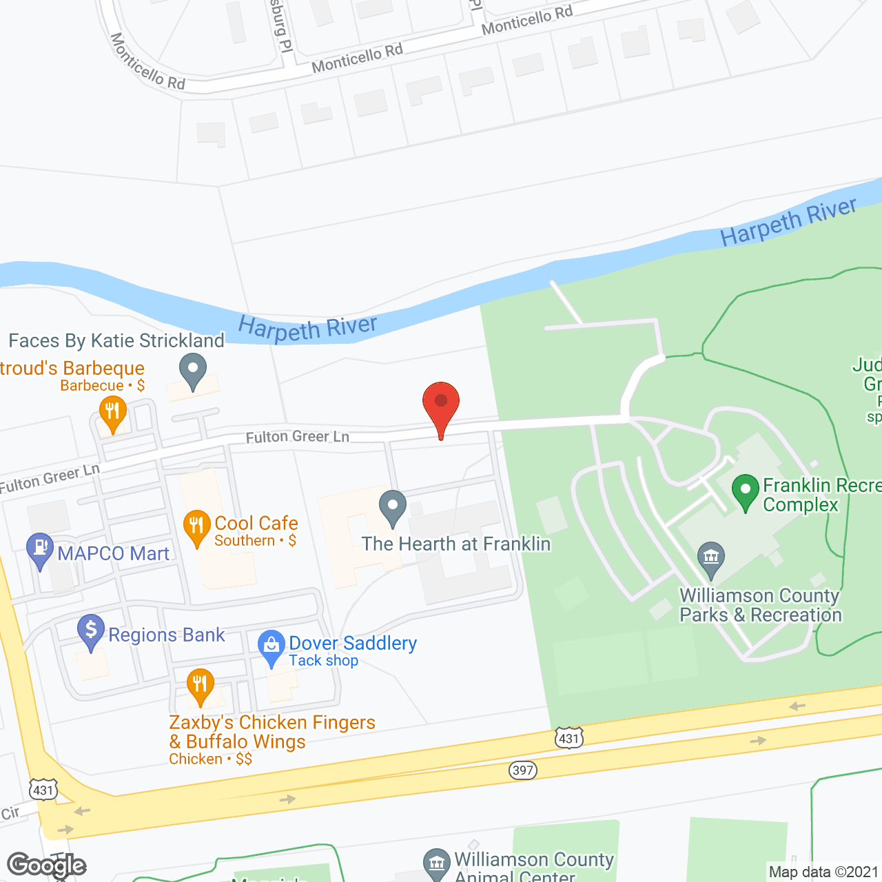 Vitality Living Franklin in google map