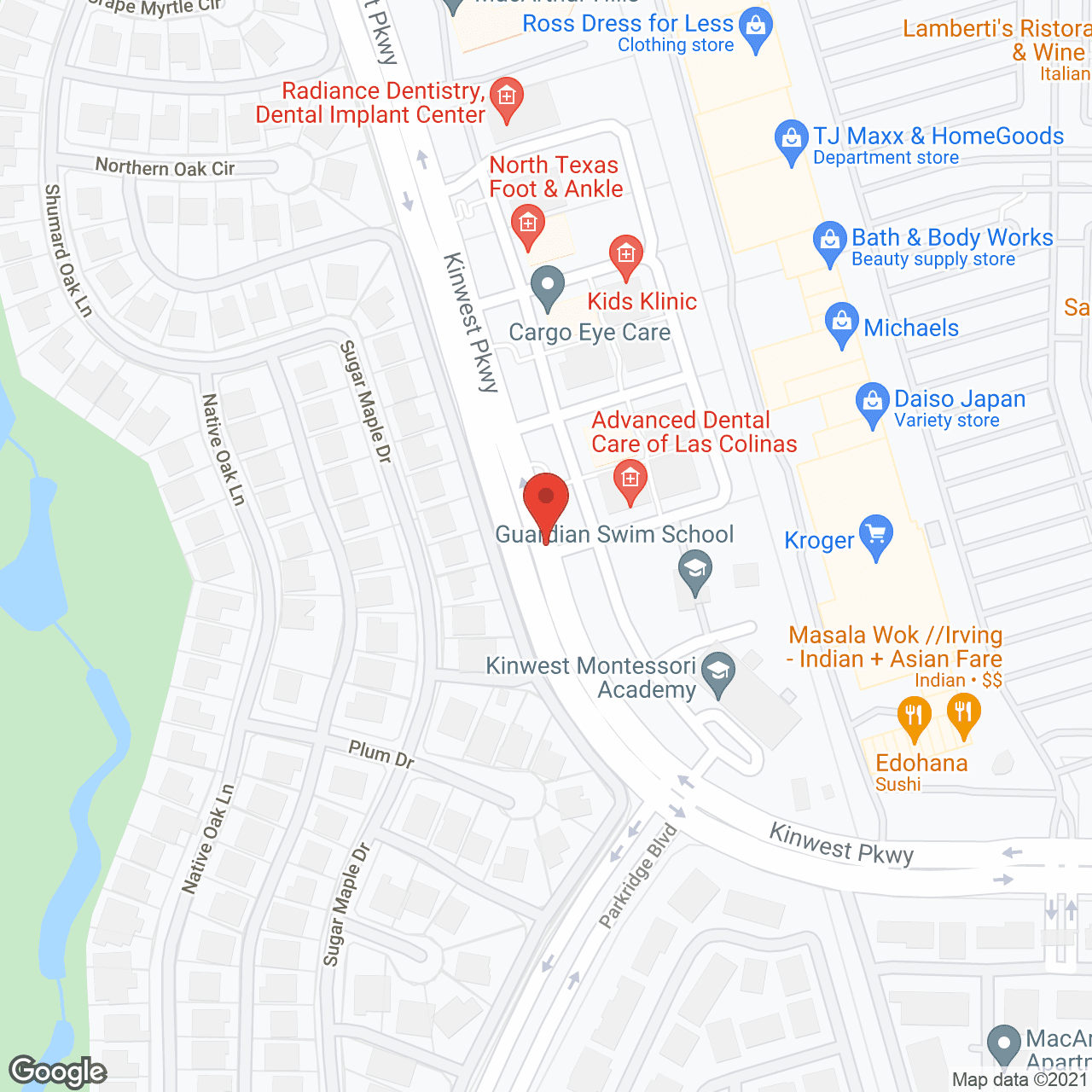 Washington Pointe in google map