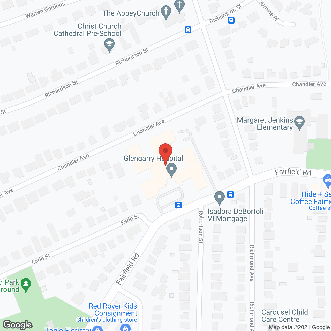 Glengarry Hospital in google map