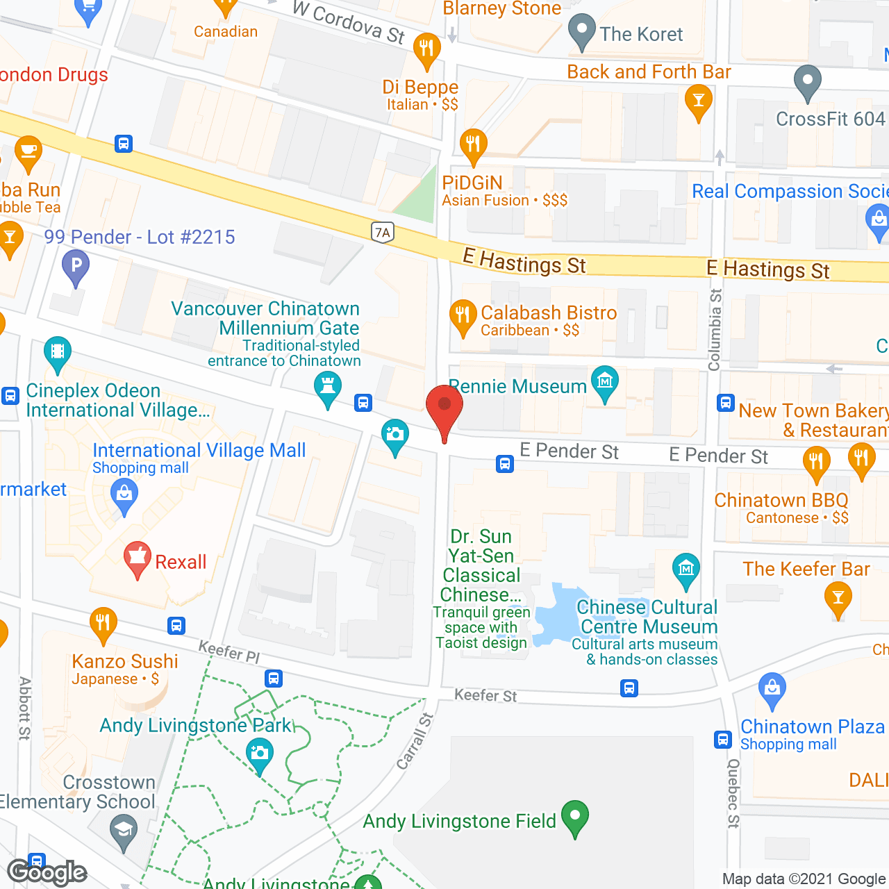 Glory Rooms in google map
