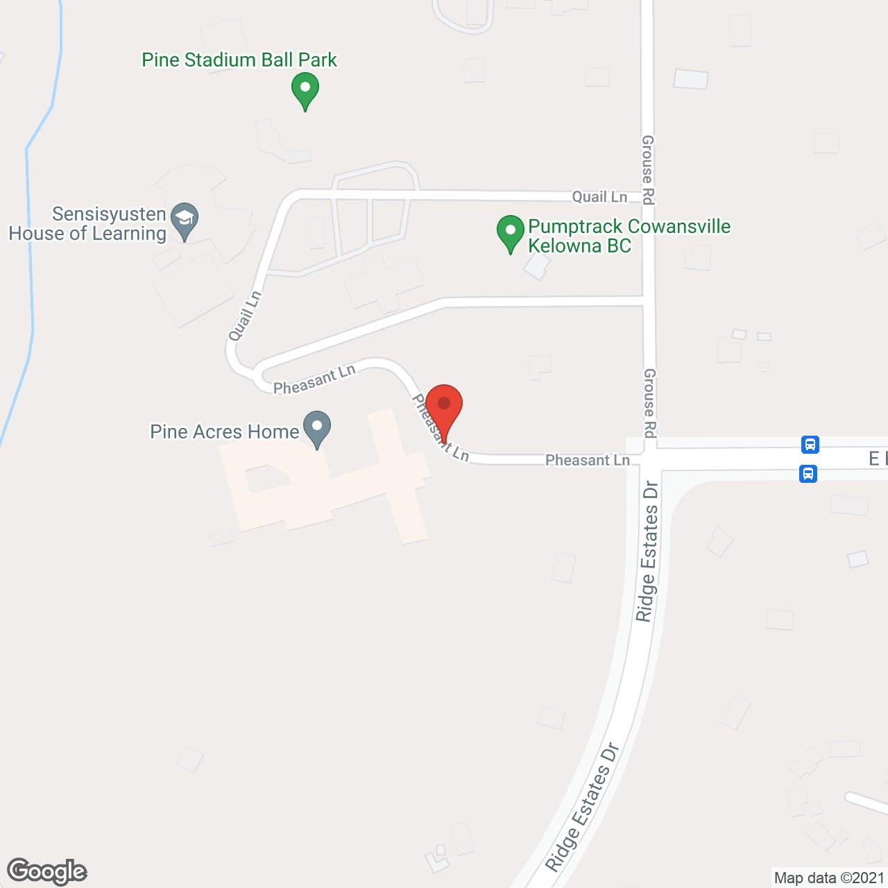 Pine Acres Home in google map