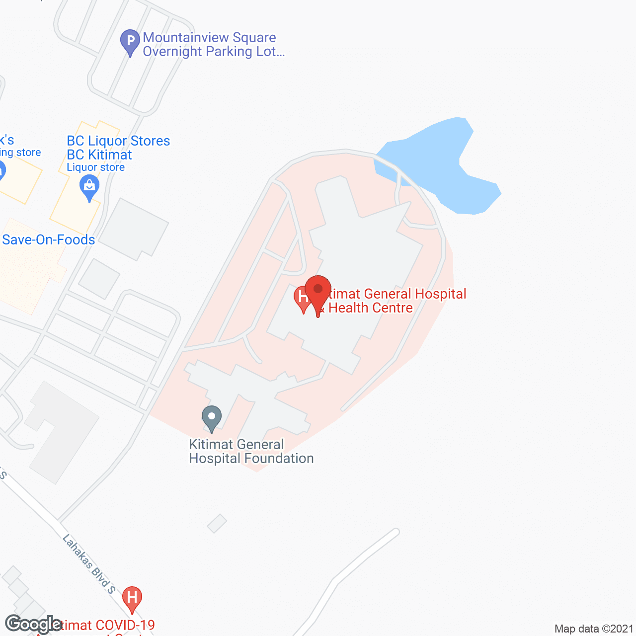 Kitimat General Hospital in google map