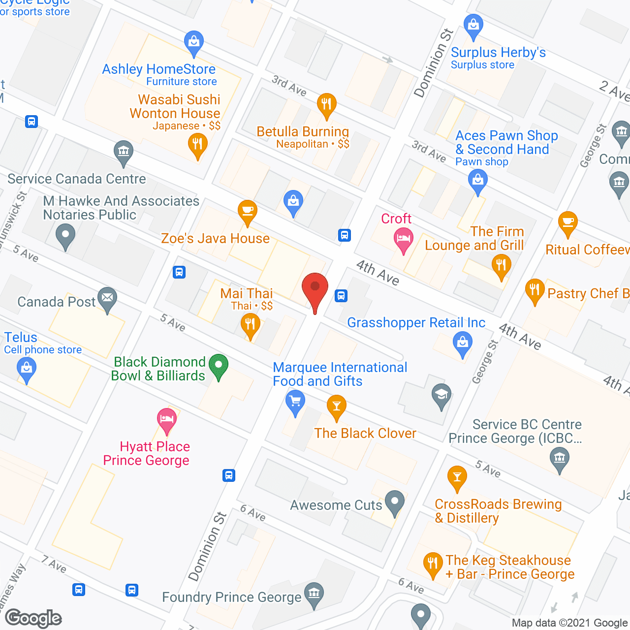 Bridget Moran Place in google map