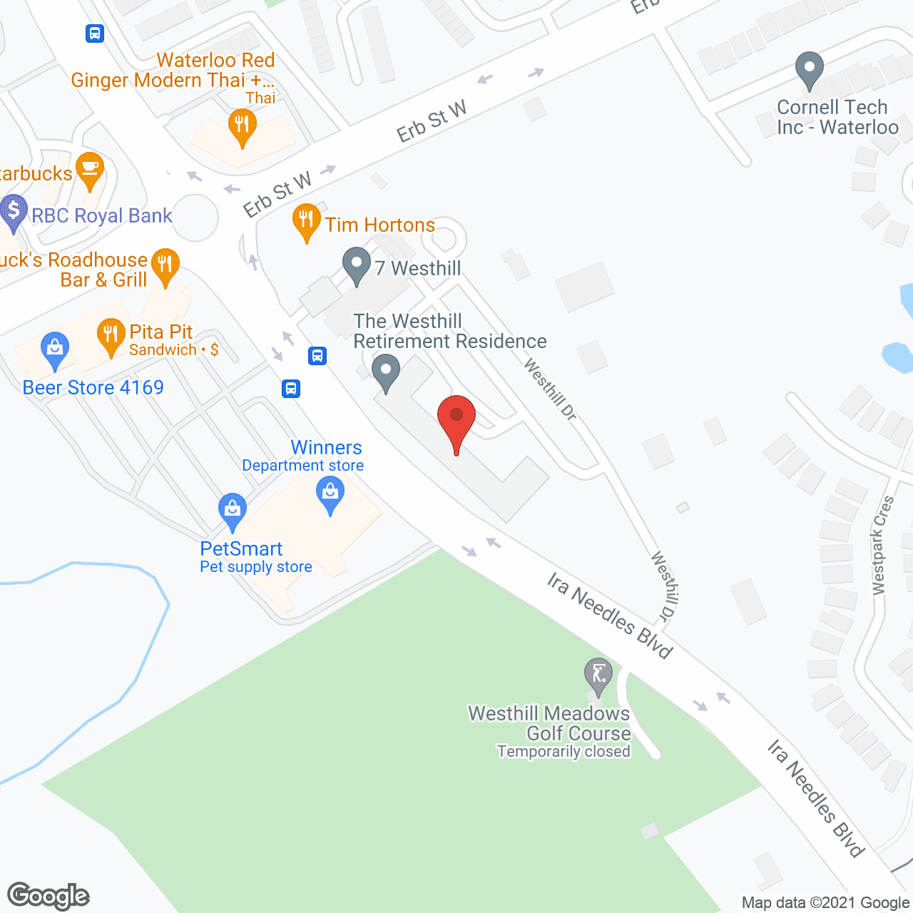 The Westhill in google map