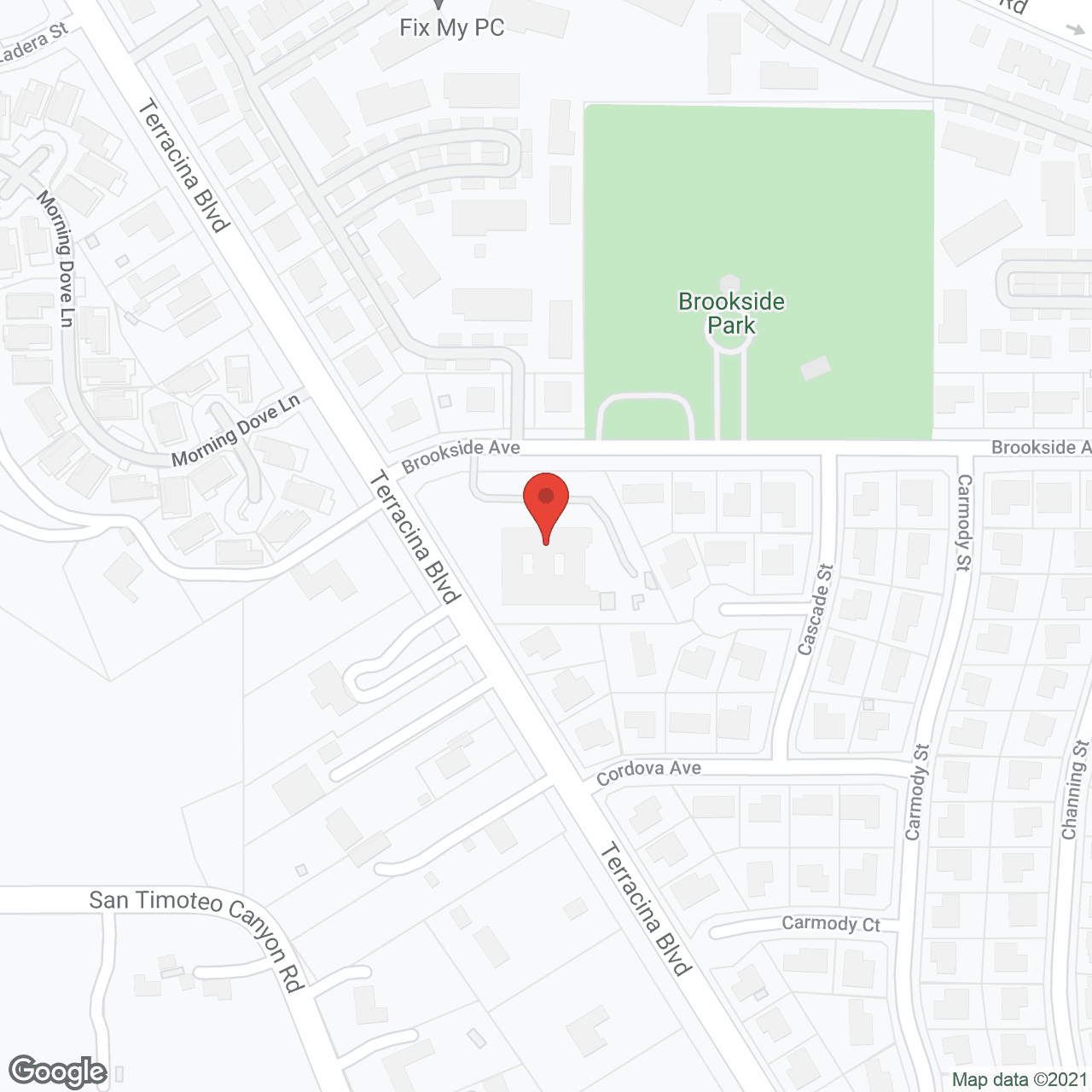 Brookside Healthcare Ctr in google map