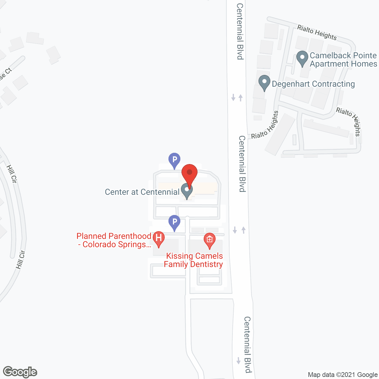 The Center at Centennial in google map
