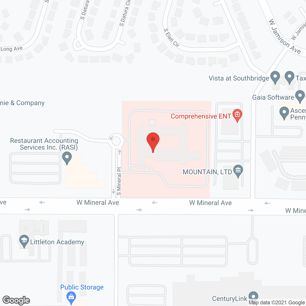 Healthsouth Rehab Hospital Of Denver in google map