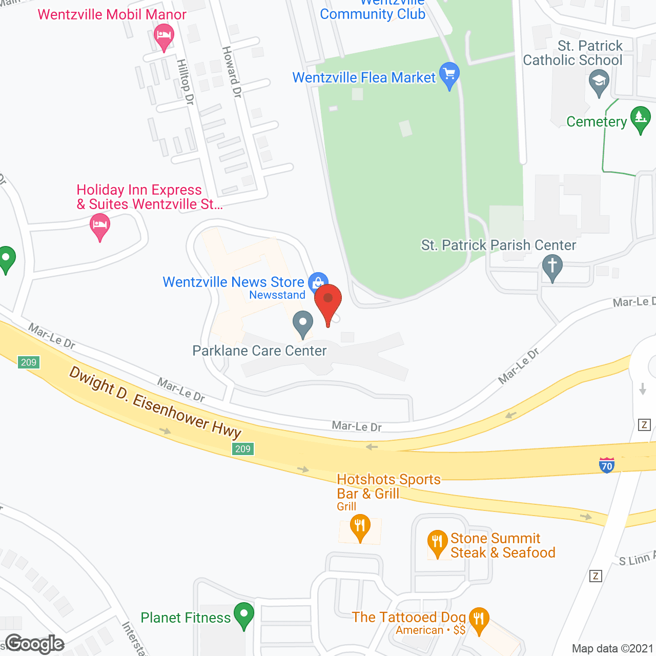Parklane Care Center in google map