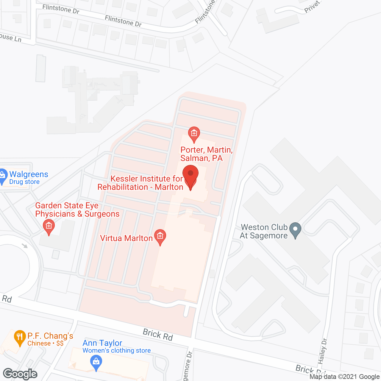 Marlton Rehabilitation Hosp in google map